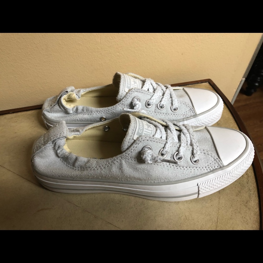 Light Gray converse! Brand new, never worn